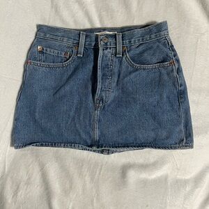Levi's Blue Denim Mini Skirt